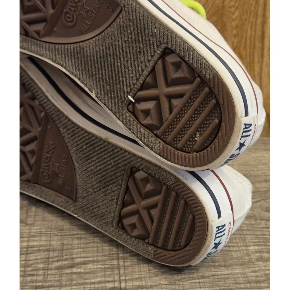 Converse Allstar Low Top Sneakers Shoes Youth Size 3 White